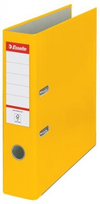Pákový šanón, 75 mm, A4, PP/kartón, ochranné spodné kovanie, ESSELTE "Economy", žltý