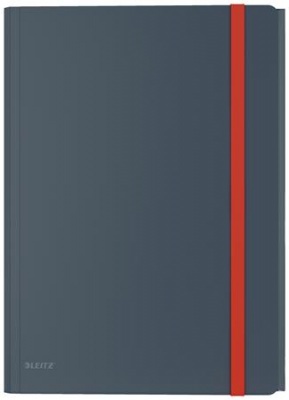 Doska s gumičkou, PP, A4, LEITZ "Cosy" zamatová sivá