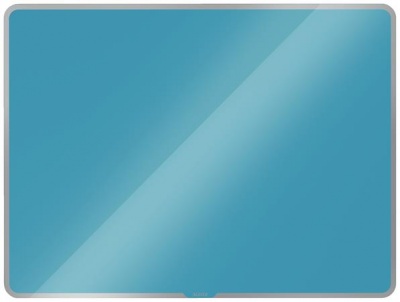 Magnetická sklenená tabuľa, 80x60 cm, LEITZ "Cosy", pokojná modrá
