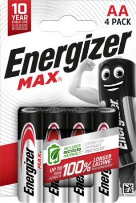 Batérie, AA, tužková, 4 ks, ENERGIZER "Max"