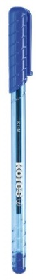 Guľôčkové pero, 1,0 mm, s vrchnákom, trojhranný tvar, KORES "K1-M", modrá