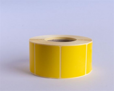 Etikety, termo, pre váhu BIZERBA, 38x58 mm, 1240 etikiet/kotúč, žltá