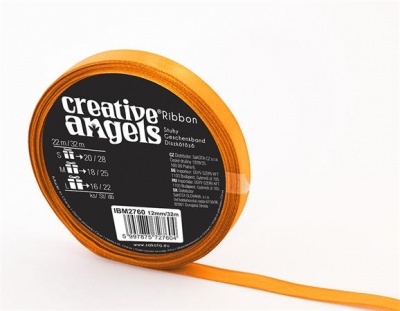 Saténová stuha, 12 mm x 32 m, zlatá