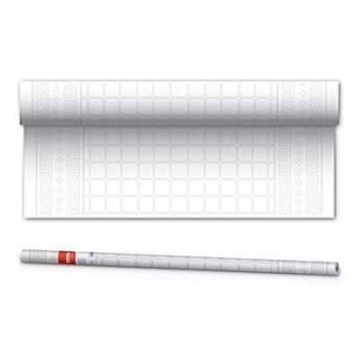 Obrus, papierový, v rolke, 1,2x7m, FATO "Smart Table", biely