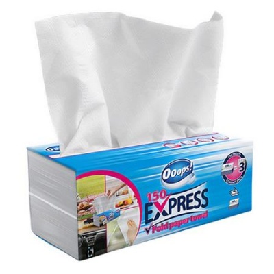 Kuchynské utierky, 2-vrstvové,, 150 listov, skladané, OOOPS "Express"
