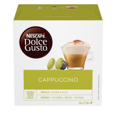 Kávové kapsule, 16 ks,  NESCAFÉ DOLCE GUSTO "Cappuccino"