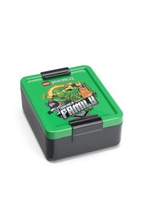 Desiatový box,  LEGO "Ninjago", zeleno-červený vzor
