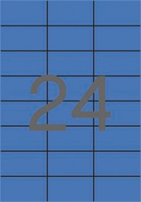Etikety, 70x37 mm, farebnés, APLI, modré, 2400 etikiet/bal