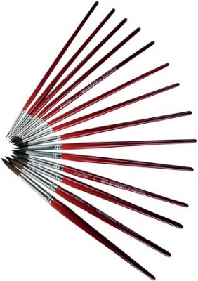 Štetec, no. 8, drevený, PULSE, okrúhly