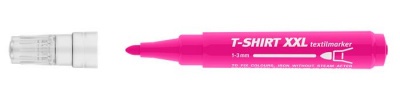 Popisovač na textil, 1-3 mm, kužeľový, ICO "XXL T-Shirt", ružový