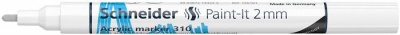 Akrylový popisovač, 2 mm, SCHNEIDER "Paint-It 310", biely