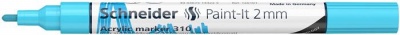 Akrylový popisovač, 2 mm, SCHNEIDER "Paint-It 310", pastelovo modrý