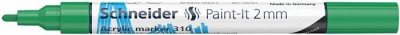 Akrylový popisovač, 2 mm, SCHNEIDER "Paint-It 310", zelený