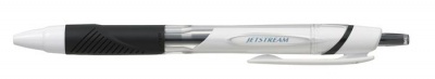 Guľôčkové pero, 0,35 mm, stláčací mechanizmus, biele telo pera, UNI "SXN-155 Jetstream", čierna