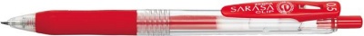 Gélové pero, 0,33 mm, stláčací mechanizmus, ZEBRA "Sarasa Clip", červená