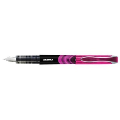 Plniace pero, 0,6 mm, ZEBRA, jednorazové, ružové
