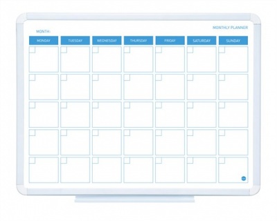 Plánovacia tabuľa mesačná, magnetická, 45x60 cm