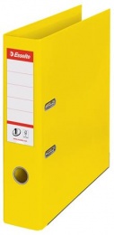 Pákový šanón, 75 mm, A4, PP/PP, s ochranným spodným kovaním, ESSELTE "Standard", Vivida žltý