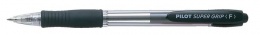 Guľôčkové pero, 0,22 mm, stláčací mechanizmus, PILOT "Super Grip", čierna