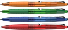 Guľôčkové pero, 0,5 mm, stláčací mechanizmus, SCHNEIDER "Loox, modrá