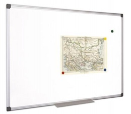 Biela tabuľa, magnetická, 90x180 cm, hliníkový rám, VICTORIA VISUAL