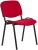 Konferenčná stolička, čalúnená, čierna kovová konštrukcia,  "Felicia", červená