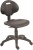 Pracovná stolička, s operadlom, plastová, plynový piest, brzdiace kolieska, "1290", čierna