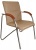 Konferenčná stolička, koženka, chrómová oceľ, opierky rúk: čerešňa, "Sabina", béžová