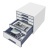 Zásuvkový box na dokumenty, plastový, 5 zásuviek, LEITZ "Wow Cube", biely/sivý