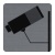 Informačná tabuľka, samolepiaca, 7,5x7,5 cm, hliníkový vzhľad, EXACOMPTA, "Priestor monitorovaný kamerovým systémom"