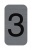 Informačná tabuľka, samolepiaca, 2,5x4,4 cm, hliníkový vzhľad, EXACOMPTA, č. 3