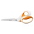 Nožnice, klasické, 23 cm, FISKARS "RazorEdge Softgrip", oranžová-biela