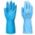 Ochranné rukavice, latex, na spracovanie potravín, veľkosť M, modré