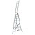 Univerzálny rebrík, 3x9 priečok, hliníkový, KRAUSE "Tribilo"