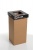 Odpadkový kôš na triedený odpad, recyklovaný, anglický popis, 20 l, RECOBIN "Mini", čierna